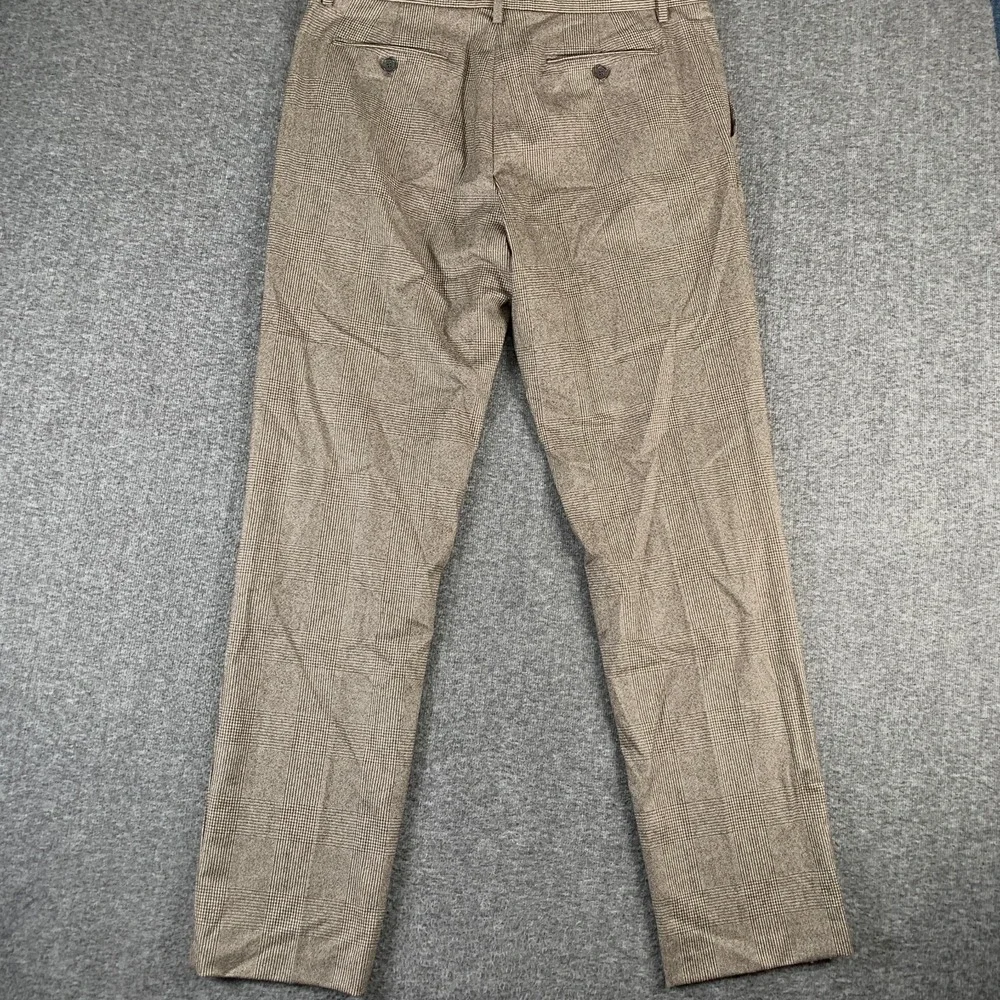 Banana Republic Wool Pant Men 34x33 Vitale Barberis Flannel Houndstooth Check